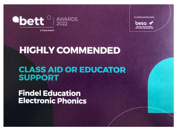 , Electronic Phonics – ‘Highly commended’ at BETT