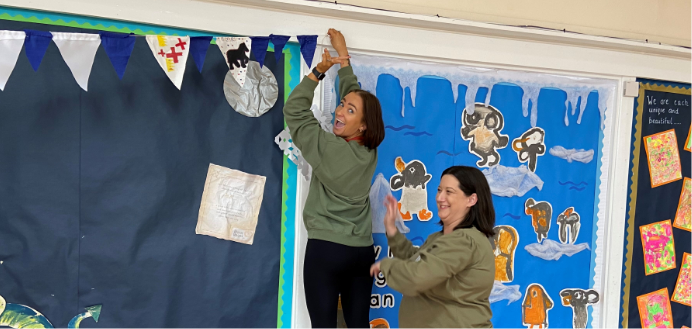 , Findel lends another hand at Corrie Primary School