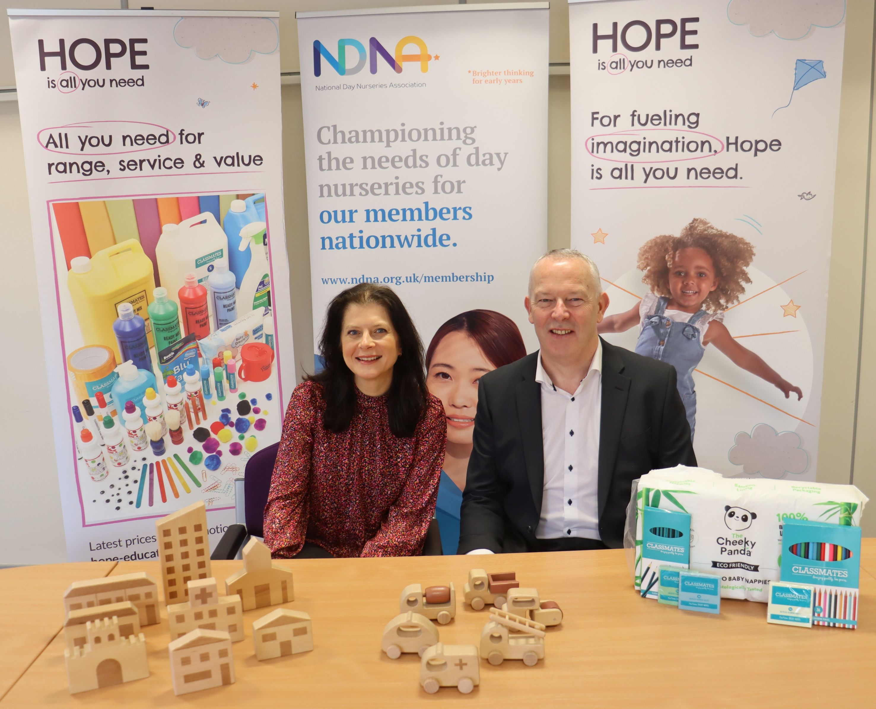 Partnership - NDNA’s chief executive, Purnima Tanuku, and Findel's chief executive, Chris Mahady