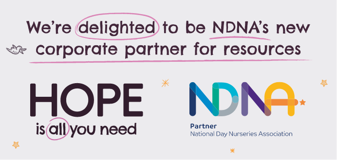 Hope announces new three-year partnership with National Day Nurseries Association